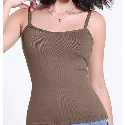 1/3 Piece Four Seasons Thin Solid Color Camisole for Young Women Plus Size Comfortable and Sexy T-shirt Shirt Casual