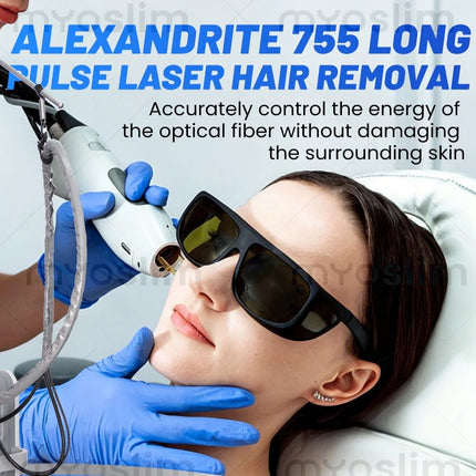 Rejuvenation Beauty Equipment Alexandrite 755nm Long Pulse Hair Removal Instrument 1064nm Fiber Optic Skin