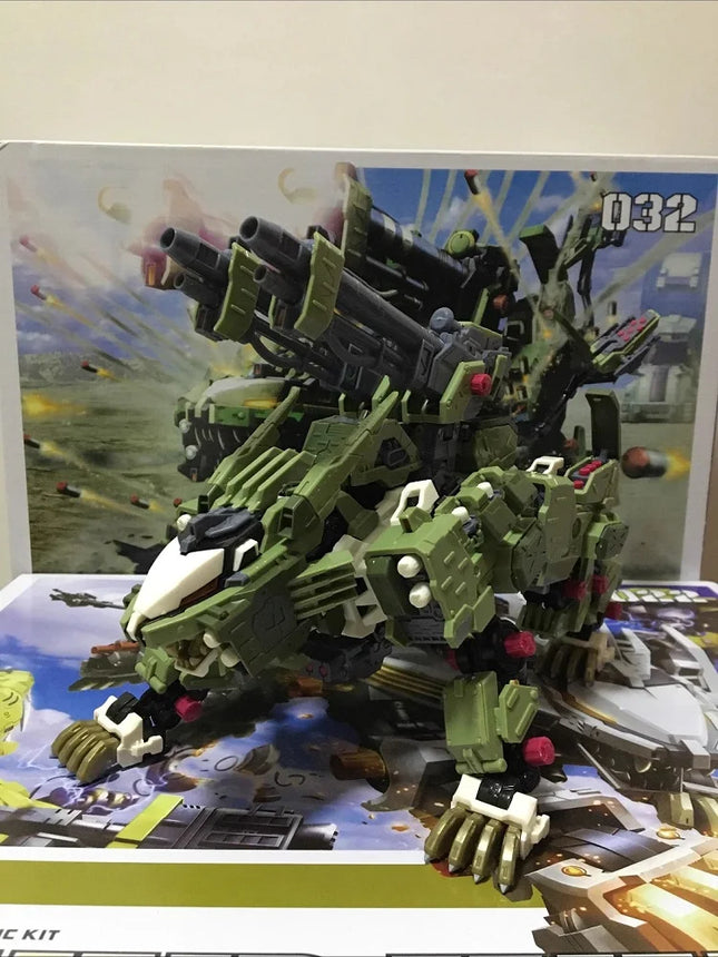 BT Building Blocks ZOIDS RZ-041 Liger ZERO Panzer Green Lion 1:72 Scale Full Action Plastic Kit Assemble Model Birthday Gifts