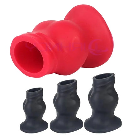 Hollow anal plug 85-105mm Silicone huge Butt plug Anus Dilator Tunnel Expansion Enema Prostate Massage G-spot Speculum