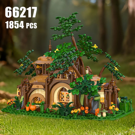 1854PCS Light-up Forest Castle Building Model MOC Building Blocks Toy Set, Toy Ornament, Educational Toy, Kids Birthday Gift