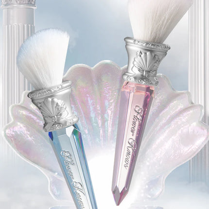 Flower Knows Shell Pearl  Series Blush Brush Wool Loose Powder Highlighter Brushes