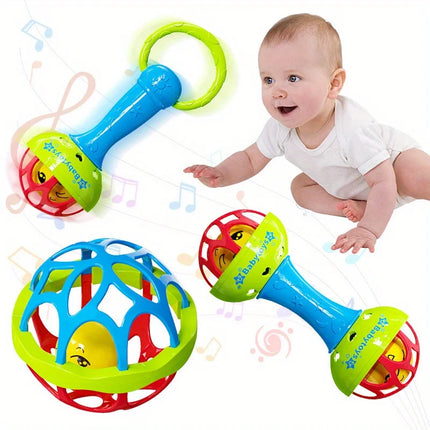 1/3pcs Multiple combinations of drum, bell, and ball toys for Youngsters， can promote their hearing development