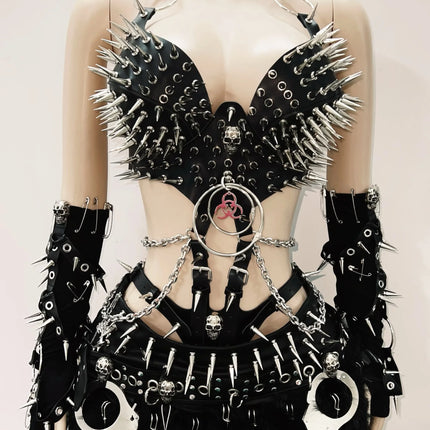 Gothic Tank Tops Punk Tank Tops halter topy2k clothes y2k crop top gothic clothes y2k top rivet Tank Tops Skull top vintage top