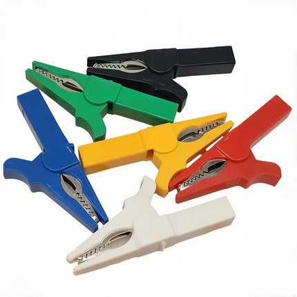 32A 55MM HV Alligator Clip for Banana Plug 4mm Multimeter Pen Cable Probes Crocodile Clip 6pcs Battery Test Clip