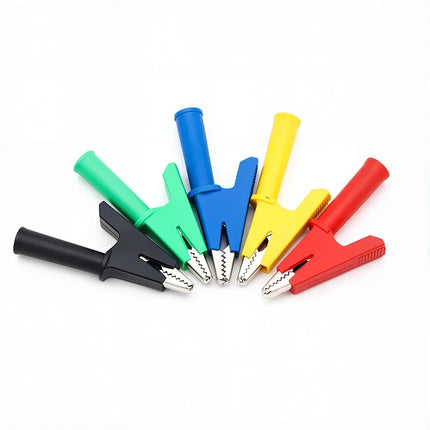 Alligator Crocodile Clip PVC  Insulated Handle Battery Test Clamp  Probe Connector Banana Plug  30A Electric Battery Welding