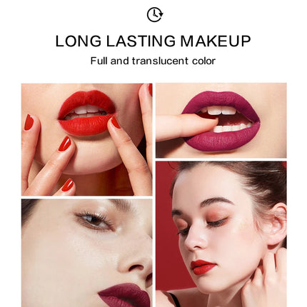 QIBEST Sexy Velvet Matte Lip Gloss Liquid Lipstick Lipgloss Beauty Red Nude Waterproof Long-lasting Lip Stain Makeup For Women