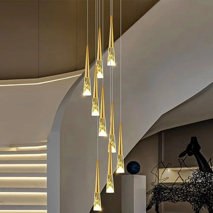 Modern home decoration crystal chandelier, stair Pendant lamp, living room Pendant lights, interior lighting
