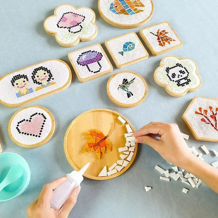 Mosaic Coaster DIY Kit Bamboo / Dessous-de-Verre Mosaïque DIY Bambou