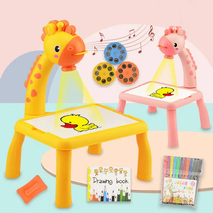 Baby Projection Drawing Board Childrens Early Education Art Drawing Toys Cultivate Kids Interest Study Puzzle Painting Toys Gift