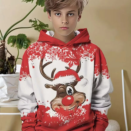 New Christmas Hoodies for Kids Sweatshirts New Year Fashion Sweatshirts Casual Streetwear Santa Claus Kids Clothes Children Top