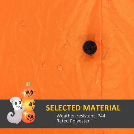 5ft Inflatable Halloween Decoration Ghost and Pumpkin, Blow Up Outdoor LED Yard Display, Waterproof