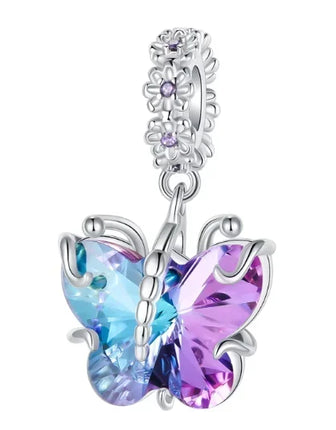 Original Charms 925 Sterling Silver Butterfly Pendant Dragonfly Flowers Bead For Women Necklace DIY Bracelet Fine Jewelry Gift