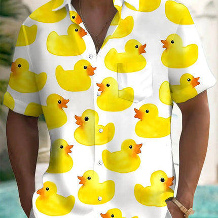 New Hawaii Spring/Summer Fashion Leisure Street Walk Tourist Beach Printed Full Open Short Sleeve Button Shirt, Quick Shipping