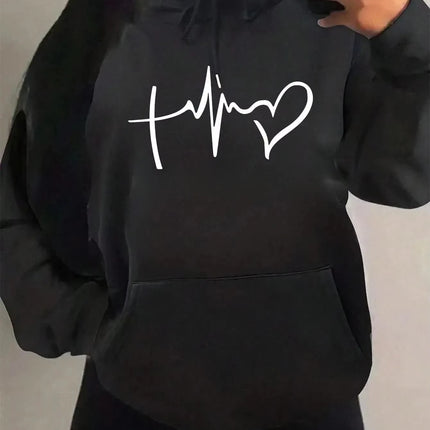 Faith Hope Love Letter Graphic Women Hoody Street Casual Loose Sweatshirt Autumn Fleece Hooded Hip Hop O-Neck Clothing Female