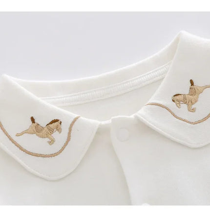 Baby Lapel Long Sleeve T-shirt New Pure Cotton Base Layer Top For Infants Toddlers