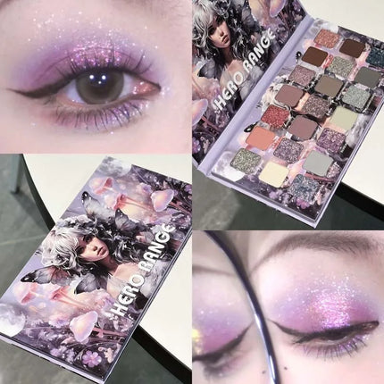 21-Color Chameleon Flashing Eyeshadow Palette Cold Moon Multi-functional Matte Shimmer Glitter Pigments Long-lasting Makeup