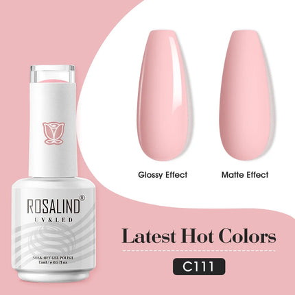 ROSALIND 15ml Nail Gel Polish Macaron Hybrid Varnish Semi Permanent Nail Art Design Soak Off Top Base Coat Esmalte UV Gel Nail