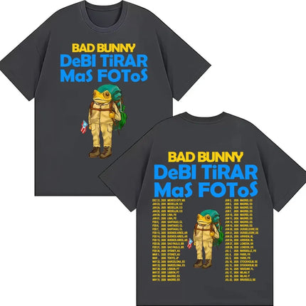 Rapper Bad Bunny Should Take More Photos DTMF Album 2026 T-shirts Men Women Vintage Cartoon Fashion Short Sleeve T Shirt Streetwear