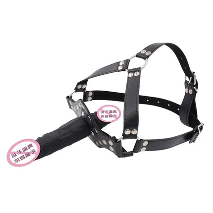 Double-Ended Dildo Gag Open Sex Toys For Couples Women Slave Restraint Head Strapon Mouth Gag Mouth Plug BDSM Bondage Sex Shop