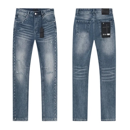 26SS New Model RTA Men's Denim Pants High-Quality Heavy Fabric Street Trendy Pants Stock One Day Ship Out
