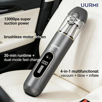 German UURMI 13Kpa Suction Power, 4 In 1 Wireless mini cordless Vacuum Cleaner Portable Handheld Car and Home Dust Collector