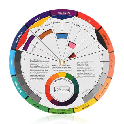 Professional Color wheel Card for Eyebrow Lip and Eyeline Microblading, Mixing Colorwheel for Permanent Makeup