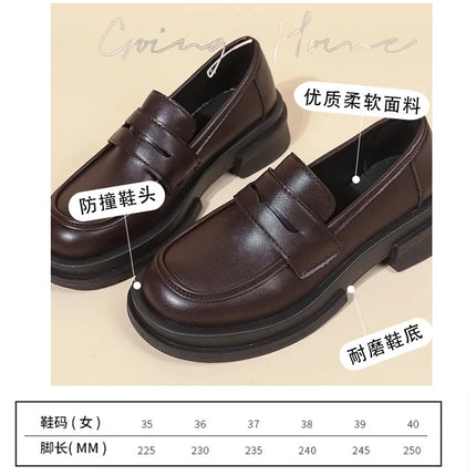 New Japanese Style College Student Cosplay Lolita Shoes for Women/Girls Fashion Black/Coffee Uniform Platform Shoes 2025