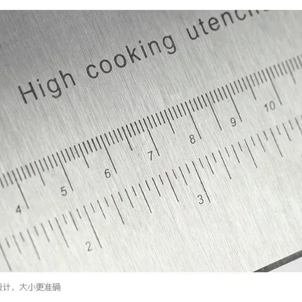 Stainless Steel Pastry Spatulas Cutter With Scale Pizza Dough Scraper Fondant Cake Decoration Tools Baking Kitchen Accessories