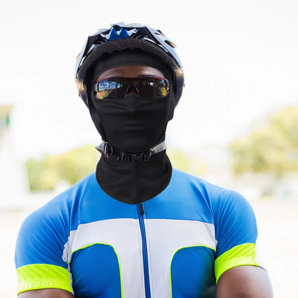 Motorcycle Cooling Full Face Mask Summer Breathable Motorbike Riding Hood Neck Cover Motocross Cycling Helmet Headgear