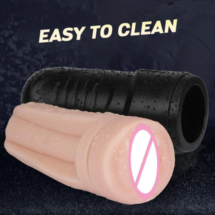 Manual Male Masturbation Cup Silicone Realistic Vagina Clitoris Pocket Pussy Endurance Exercise Adult Goods Sex Toy for Men