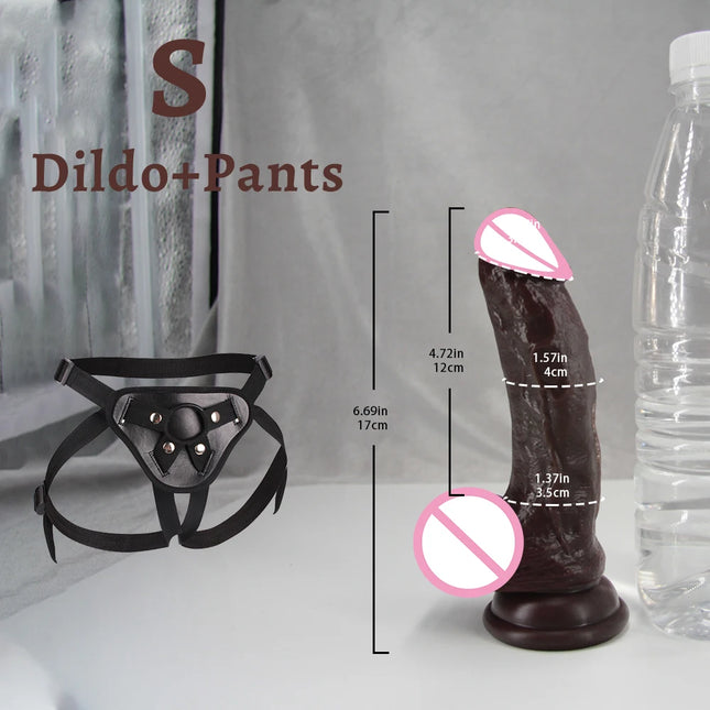 Simulated Dildo Black Soft Lifelike Dildo Realistic Big Dick Cock Soft Silicone Penis Anal Plug Suction Cup Dildos For Women