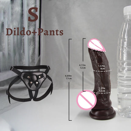 Simulated Dildo Black Soft Lifelike Dildo Realistic Big Dick Cock Soft Silicone Penis Anal Plug Suction Cup Dildos For Women