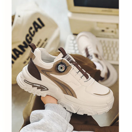 2025 Autumn New Men's Versatile High-Top Trendy Thick-Soled Running Shoes Breathable Casual Trendy Shoes
