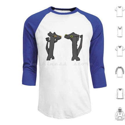 Toothless Dancing Meme Hoodie Cotton Long Sleeve Dragon Toothless Dancing Meme Cute Funny Toothless Dancing Viral Cartoon