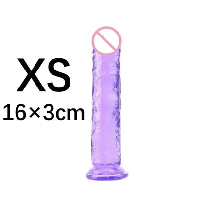 Cheap Women Erotic Anal 5 Colors Big Transparent Dildo Suction Cup Jelly Dick Sex Toys Soft Clitori Vaginal Masturbators Penis