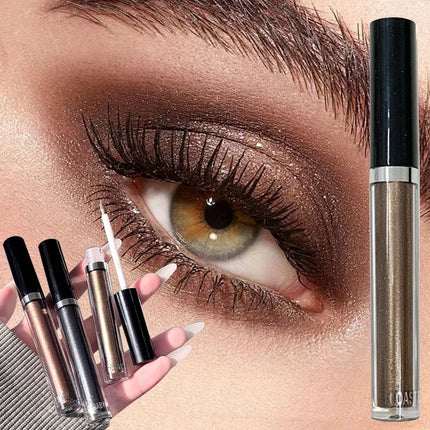 12 Color Pearlescent Liquid Eyeshadow Makeup Natural Smokey Silver Shimmer Diamond Glitter Shadows Waterproof Lasting Eye Makeup