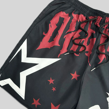 New summer 2025 European and American 3D digital printed casual fashionable sporty lightweight and breathable men's shorts