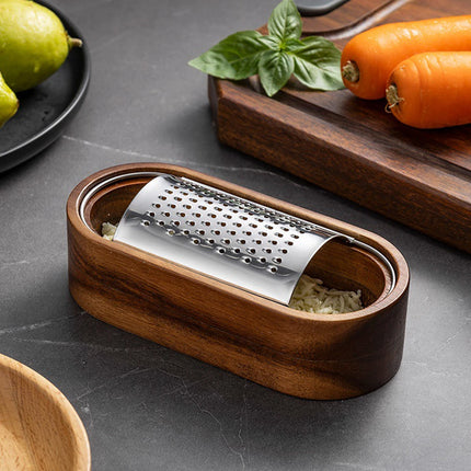 1PC-Stainless steel cheese grater; storage box made of red sandalwood; cheese tool grater; slicer