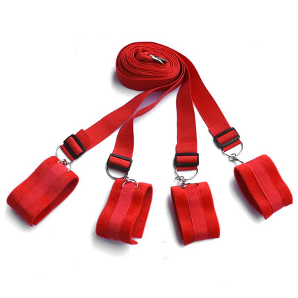 Bed BDSM Kit Set Sex Toy Handcuffs for Couple Woman Adult Supplies BDSM Restraints Bed Bondage Rope Sexual Handcuffs Sexy Game