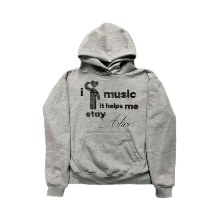 American retro y2k Millennium grey hoodie for women's autumn and winter new loose and personalized printed street casual hoodie