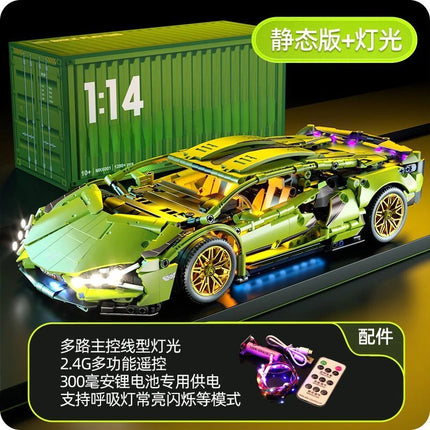 1299 PCS Tech 1:14 Pink Racing Sports car building blocks Assemble brick car toys for girls birthday presents Christmas presents