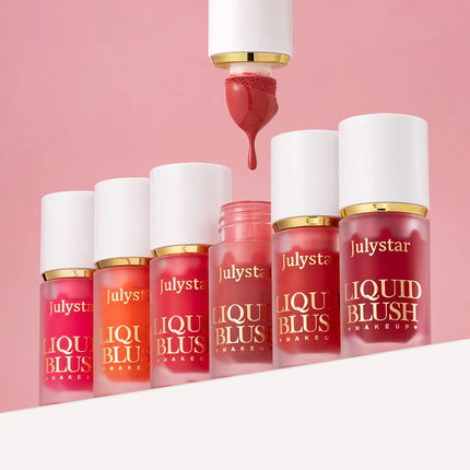 6 Color liquid powder blusher is durable and natural, easy to mix, light in texture, suitable for all skin colors, and suitabl