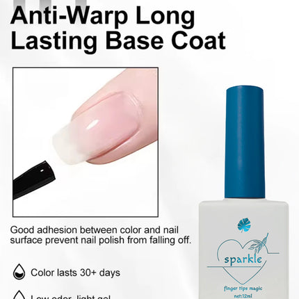1/2/3PCS 12ML Soak Off Matte Top Base Coat for Nails UV Gel Polish Semi Permanent Functional Manicure Top Base Coat Varnish