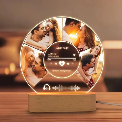 Custom Spotify Music Plaque Gifts For Anniversary Valentine Day Personalized Acrylic Photo Frame Lamp Perfect Mother's Day Gift