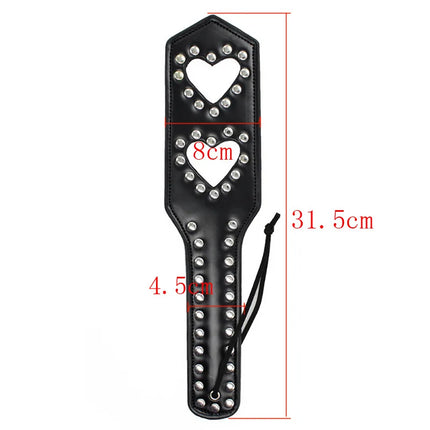 Riveted Heart Slapper Paddle Spanking Adult Game for Couples Sex Toy Flogger Whip Fetish Slave Flirting Bondage Boutique Studded