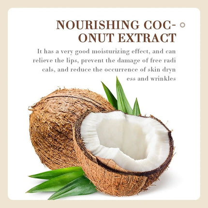 SADOER Coconut Lip Balm Moisturizing Anti Cracking Hydrating Repair Nourishing Anti Wrinkles Lipstick Lips Skin Care Products