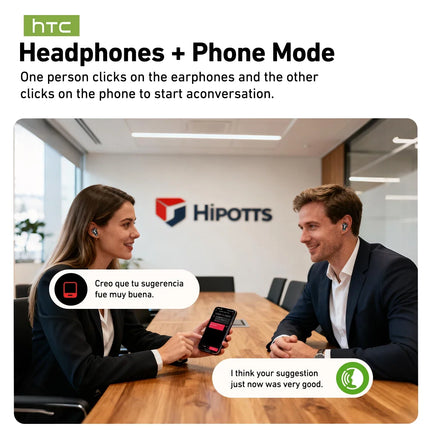 HTC NE79 TWS Wireless Bluetooth Earphones: AI Translator Earbuds Noise Cancellation Long Battery Life Premium Audio Headphones