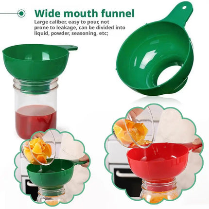 High-end Wide Mouth Funnel Plastic Popular Salad Dressing Liquid Wide Tools Gadgets Mouth Hopper Funnel Kitchen Canning Filter