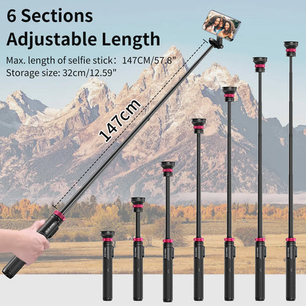 Ulanzi MT-84 Smartphone Tripod Quick Release Magnetic Support Magsafe Case Phone Come With Bluetooth Controler For iPhone 15  14